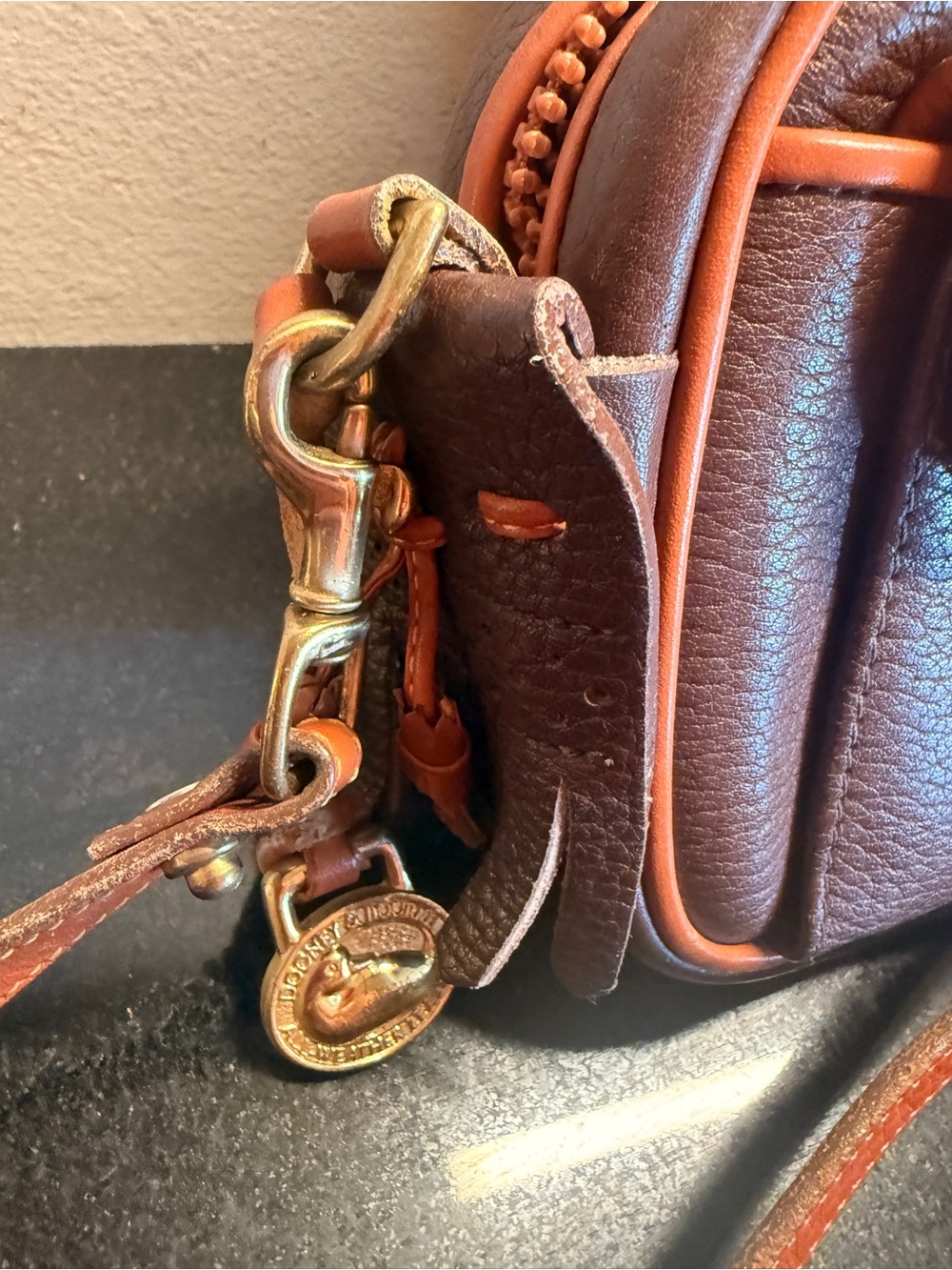 Brown & Tan Leather Crossbody Camera Bag - Picture 4 of 14